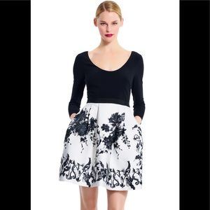 Adrianna Papell Petite floral A-line dress